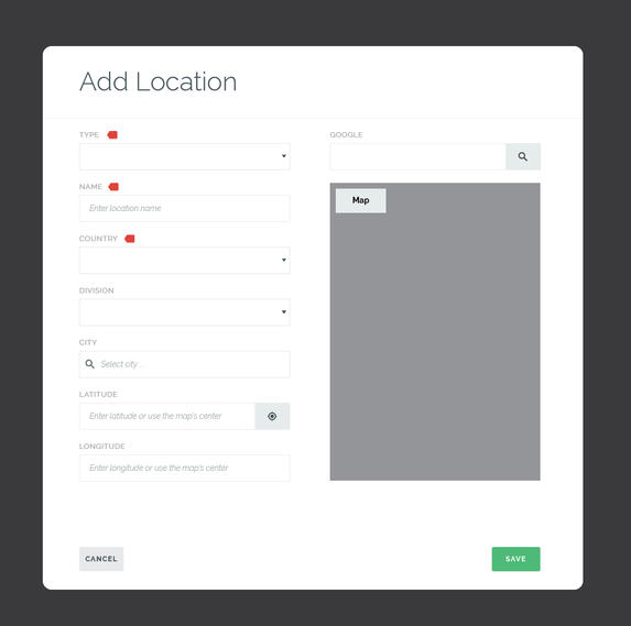 Add Location Modal