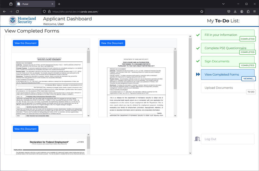 DHS - Form View